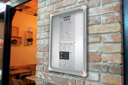 nobo Vitrine d'affichage Premium Plus, fond en métal, 9x A4