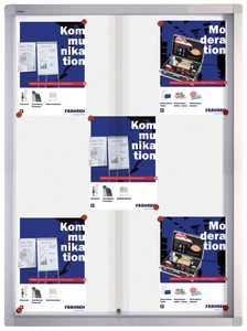 FRANKEN Vitrine d'affichage PRO pour 21x A4, dos en métal