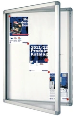 FRANKEN Vitrine d'affichage ECO pour 12 x A4, surface métal