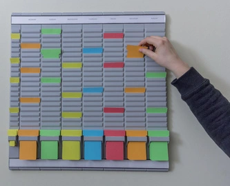 FRANKEN Tableau planning à fiches "OfficePaner", 7 modules