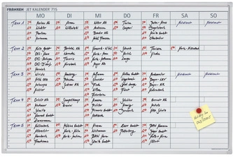 FRANKEN Tableau planning JetKalender, calendrier de semaine
