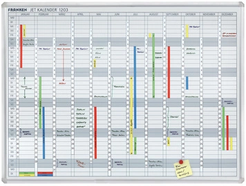 FRANKEN Bande de dates pour tableau planning JK1203, blanc