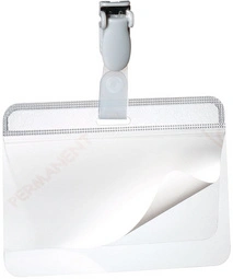DURABLE Porte-badge plastifié, avec clip, 90 x 54 mm