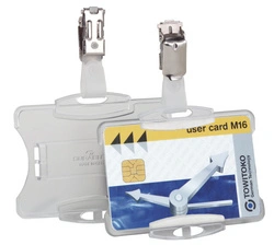 DURABLE Porte-badge, avec clip, 54 x 90 mm, transparent