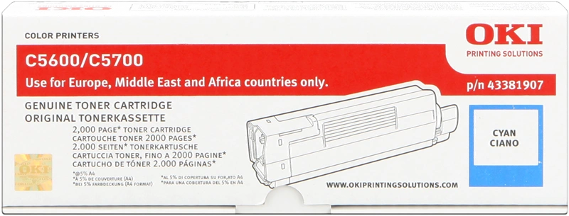 OKI 43381907 Cyan Toner
