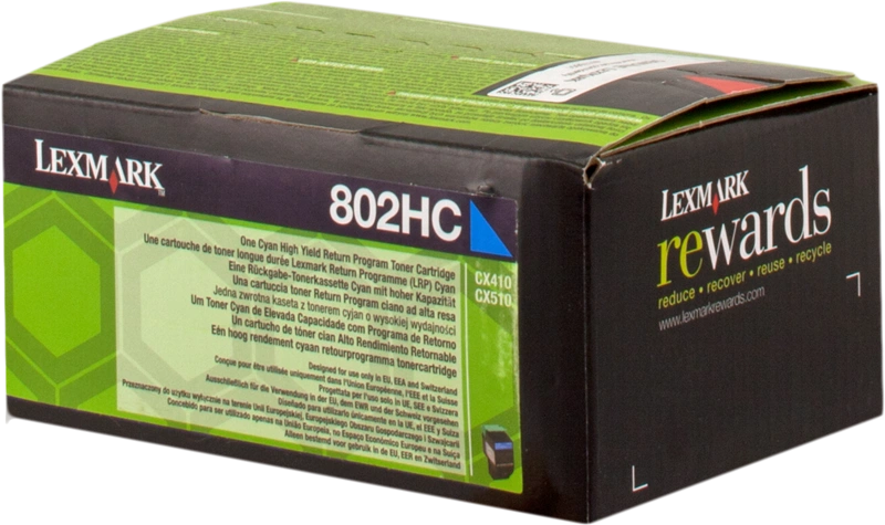 Lexmark 802HC Cyan Toner (80C2HC0)