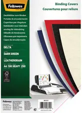 Fellowes Couverture pour reliure Delta, grain cuir, ivoire