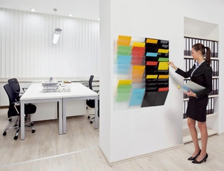 DURABLE Set de porte-brochure mural "FLEXIBOXX 12", A4