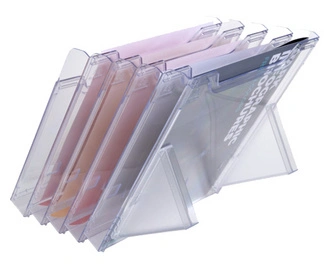 EXACOMPTA Porte-brochures de table, A4 portrait, transparent