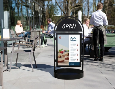 EUROPEL Panneau trottoir CITY SIGN, 1.700 x 870 x 870 mm