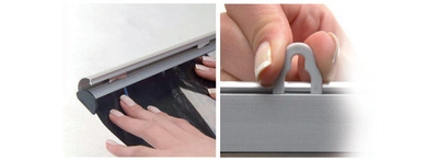 FRANKEN Profilé clipsable pour affiche, aluminium, argent
