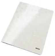 LEITZ Chemise à lamelle WOW, A4, en carton, blanc perle
