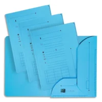 OXFORD Paquet de 25 chemises HV ULTIMATE 2 rabats. En kraft 240g. Pour format A4. Coloris Bleu vif