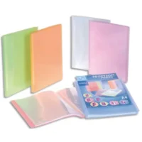VIQUEL Protège document personnalisable 60 vues, 30 pochettes PROFYSOFT coloris assortis