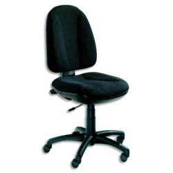Siège Dactylo Webstar en tissu Noir, à contact permanent, sans accoudoirs