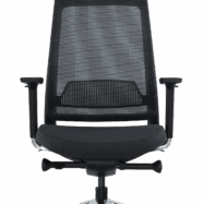 Fauteuil bureautique synchrone blocable 5 positions Tension réglable latéralement, 7 intensités, anti-retour Noir