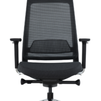 Fauteuil bureautique synchrone blocable 5 positions Tension réglable latéralement, 7 intensités, anti-retour Noir