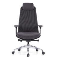 Fauteuil président synchrone blocable 5 positions Têtière réglable en hauteur Dossier filet