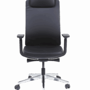 Siège synchrone blocable 3 positions Dossier et assise en imitation cuir noir