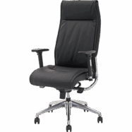 Fauteuil président synchrone 4 positions Très belle imitation cuir noir uniquement Accoudoirs réglables 3D, manchettes « soft touch »