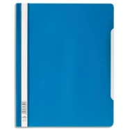 DURABLE Chemise de présentation à lamelles A4+ - gouttière de passage - couverture pvc transparente Bleu