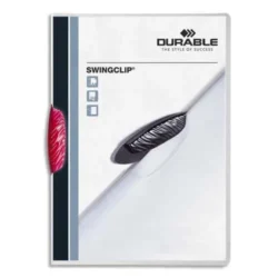 DURABLE Chemise de présentation Swingclip à clip pivotant forme ellipse - 1 à 30 feuilles A4 - Pourpre