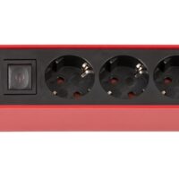 Brennstuhl multiprise Ecolor, 3 prises, noir rouge