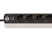 Brennstuhl multiprise Ecolor, 4 prises, blanc noir