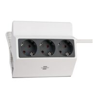 Multiprise à pince brennstuhl, 3 prises, blanc