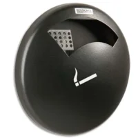 ROSSIGNOL Cendrier mural Disco Gris manganèse à fixer, grille intérieur - D18,7 cm profondeur 4,50 cm