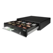 SAFESCAN Tiroir caisse raccordement RJ12 8 compartiments monnaie, 4 Billets Noir L41 x H11,5 x P41,5 cm