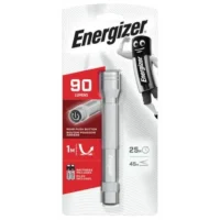 ENERGIZER Torche métal Led Gris autonomie 41 h portée 30 m avec deux piles AA fournies