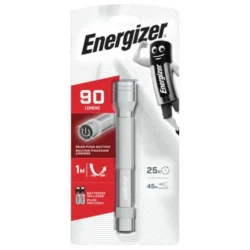 ENERGIZER Torche métal Led Gris autonomie 41 h portée 30 m avec deux piles AA fournies