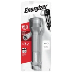 ENERGIZER Torche métal 2D 6 Led Gris autonomie 150 h portée 89 m fournie avec 2 piles D
