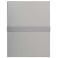 EXACOMPTA Chemise extensible en balacron. Rabat en pied, fermeture par sangle scratch. Coloris Gris