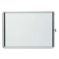 NOBO Vitrine d'affichage magnétique Premium Plus, fermeture à clé, capacité 6 feuilles, A4