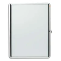 NOBO Vitrine d'affichage magnétique Premium Plus, fermeture à clé, capacité 9 feuilles, A4