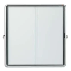 NOBO Vitrine d'affichage magnétique porte coulissante Premium Plus, fermeture à clé, capacité 12 flles,A4