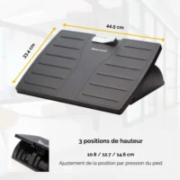 FELLOWES Repose-pieds ajustable par pression avec protection anti-microbienne Office Suites 8035001