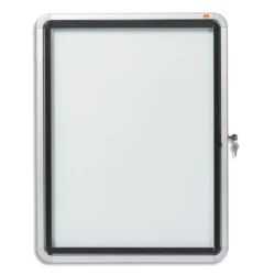 NOBO Vitrine d'affichage extérieure magnétique Premium Plus, fermeture à clé, capacité 4 feuilles, A4