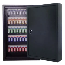 PAVO Armoire à clés 80 clés, serrure à clés 2 fournies - Dim : L45 x H38 x P8 cm coloris Gris foncé