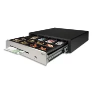 SAFESCAN Tiroir-caisse électrique 8 compartiments monnaie 5 à billets L46 x H11,5 x P46,5 cm Noir argenté