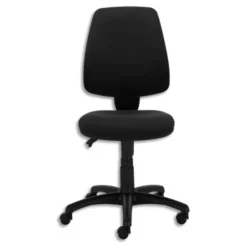 Siège Reflex Noir en tissu non feu, à contact permanent, piètement en nylon, sans accoudoirs