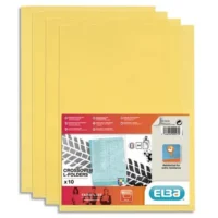 OXFORD Sachet de 10 pochettes-coin Fard'liss incolore en PVC lisse 20/100e. Format A4. Coloris Jaune