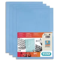 OXFORD Sachet de 10 pochettes-coin Fard'liss incolore en PVC lisse 20/100e. Format A4. Coloris Bleu