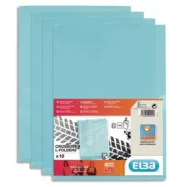 OXFORD Sachet de 10 pochettes-coin Fard'liss incolore en PVC lisse 20/100e. Format A4. Coloris vert