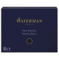 WATERMAN Etui de 8 cartouches longues encre Noire intense
