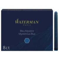 WATERMAN Etui de 8 cartouches longues encre Bleue mystère