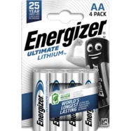 ENERGIZER Pile Ultimate Lithium AA LR6, pack de 4 piles