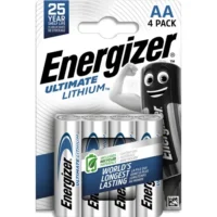 ENERGIZER Pile Ultimate Lithium AA LR6, pack de 4 piles